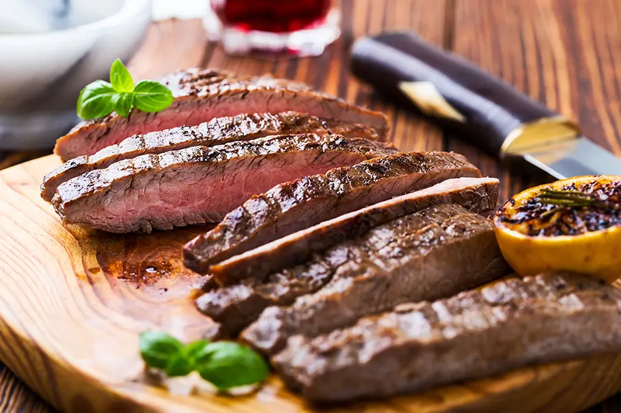 Cutting the Fort Worth Ribeye Steak